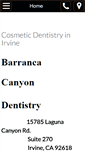 Mobile Screenshot of barrancacanyondentistry.com